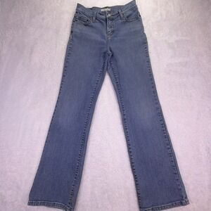 Levis 512 Jeans Womens 6M Blue 'Perfectly Slimming‎ Bootcut' Stretch Denim 26x30